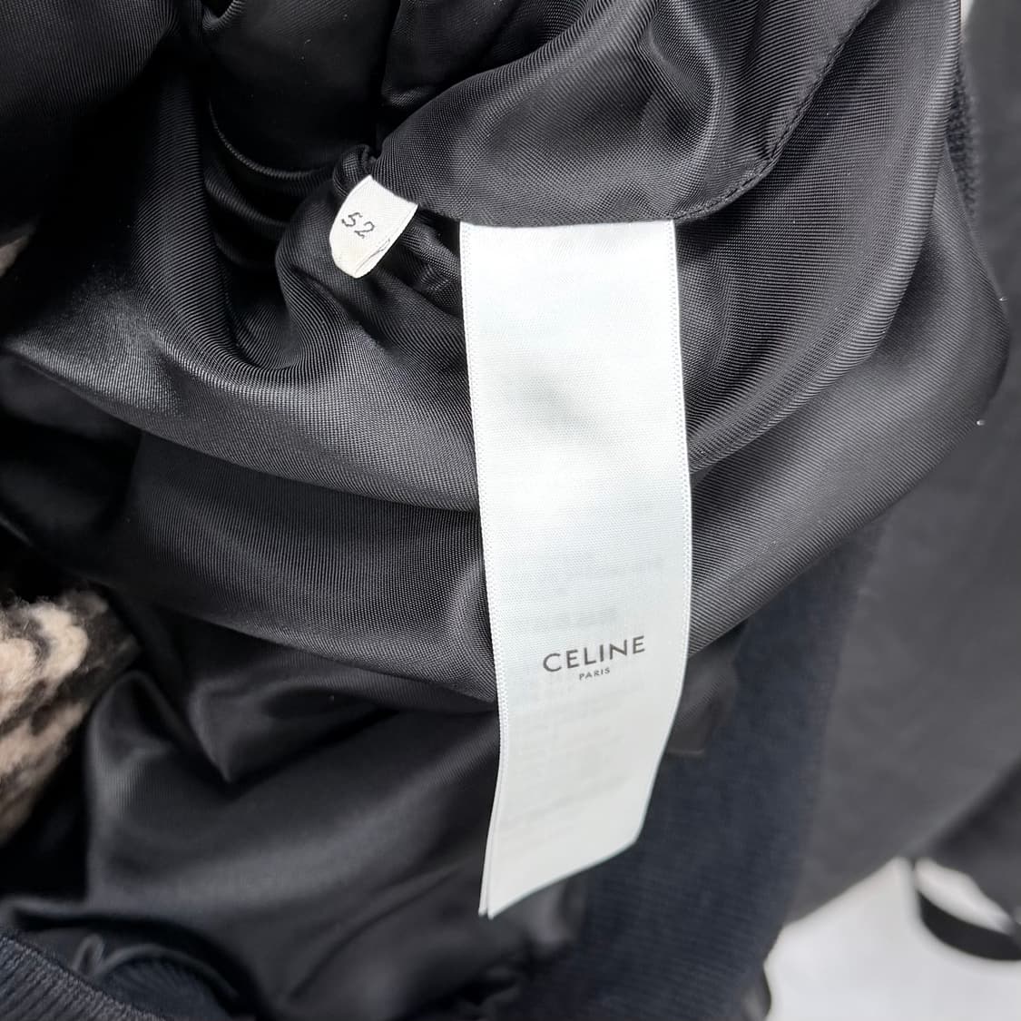 [S+급/52] 셀린느 레오파드 양 가죽 테디 바시티 자켓 블랙 상품이미지7