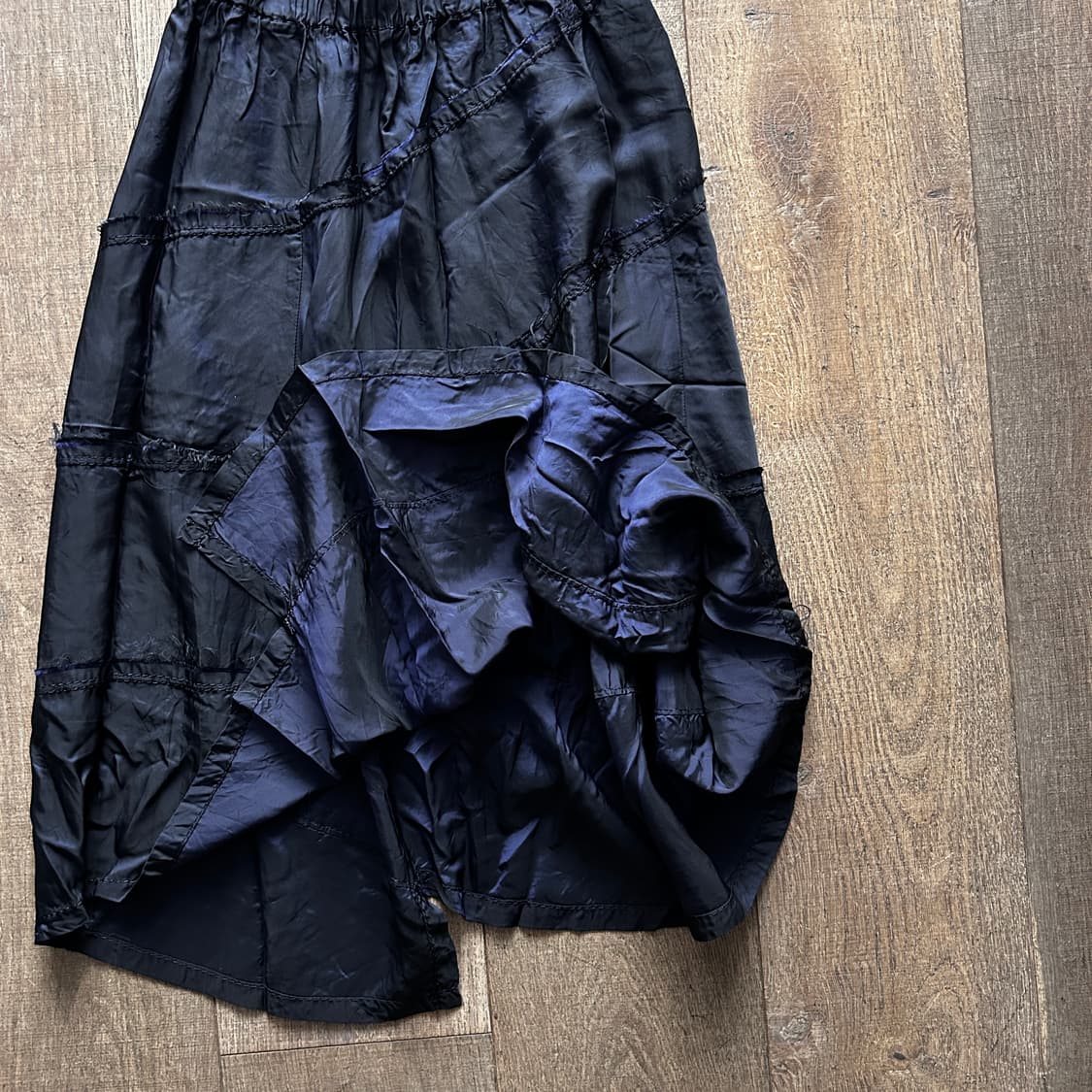 Asymmetry Distressed Patchwork Skirt 상품이미지7