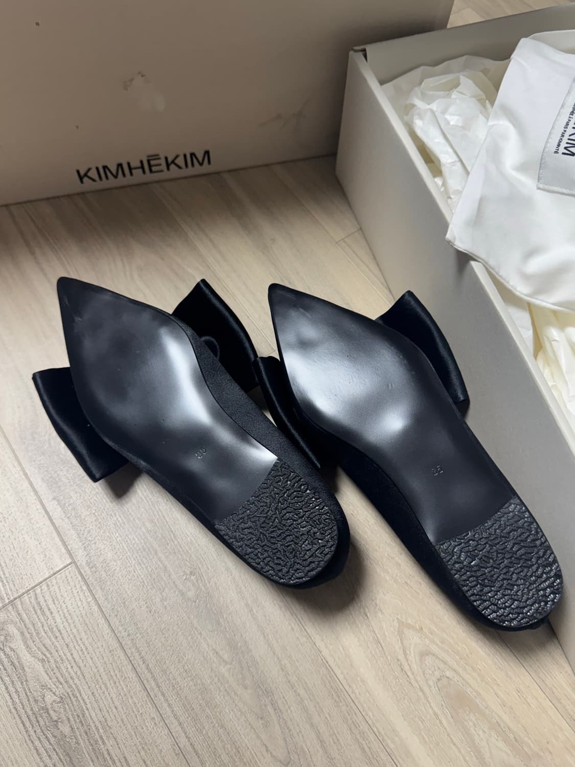 김해김 블랙 리본 플랫 35 상품이미지3