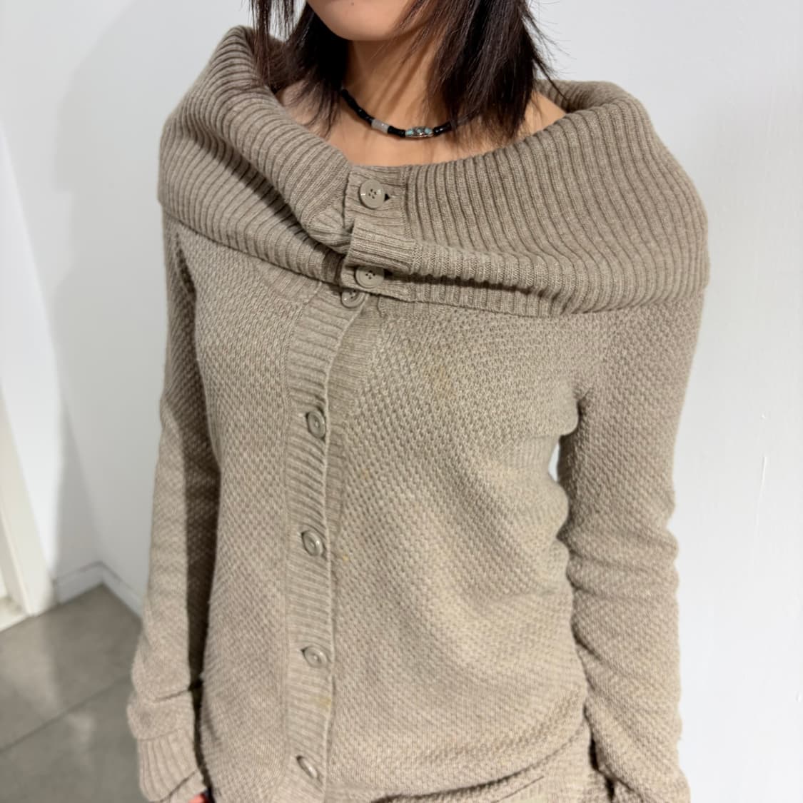 아르마니 익스체인지 오픈숄더 니트 가디건 상품이미지2