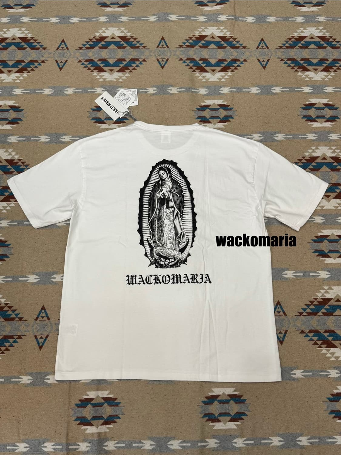 [XL] 와코마리아 마리아 프린트 반팔 티셔츠 화이트  상품이미지1