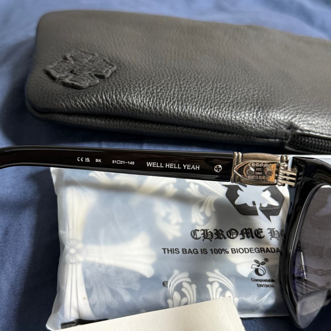 (OS) 25FW 크롬하츠 WELL HELL YEAH 안경 블랙 은장 상품이미지6