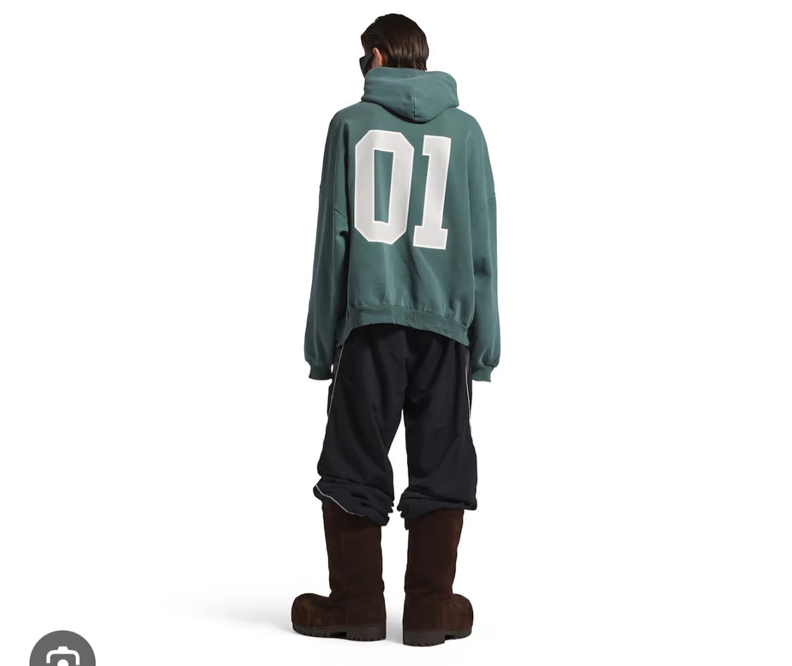 발렌시아가 바스켓볼 후드 티셔츠 퍼플 자수 로고 긴팔 후디 티 상품이미지10