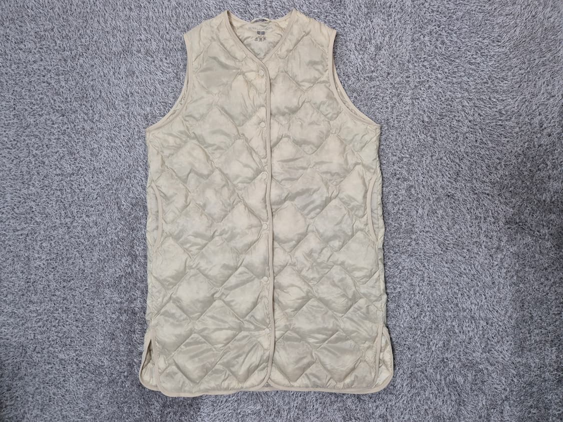 유니클로 여성 경량 다운 롱패딩 조끼 M 상품이미지1