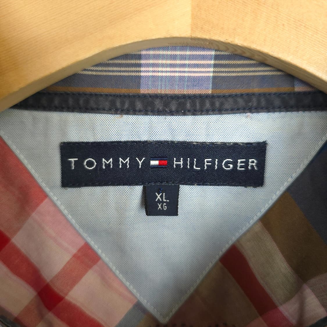 남성용 타미힐피거 Tommy Hilfiger 체크 긴팔셔츠 XL 상품이미지6