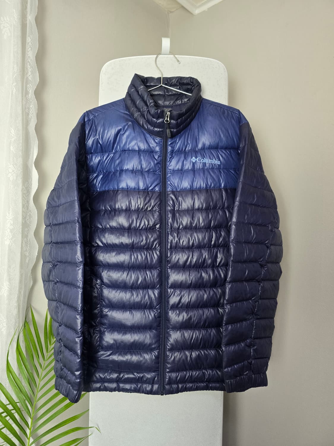 콜럼비아 남성 투톤 네이비 경량패딩 XL 상품이미지1