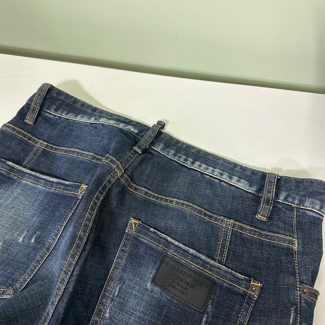 48 M 디스퀘어드2 페인팅 찢청 바이커진 상품이미지9