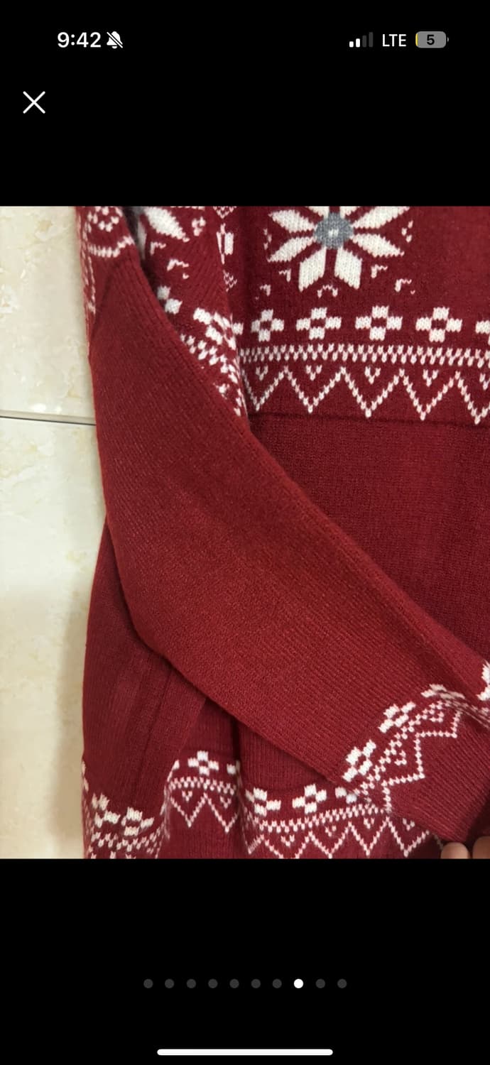 새상품) 노르딕 패턴 하프니트집업 상품이미지8