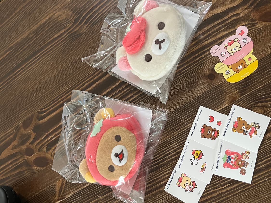 이디야 리락쿠마 코리락쿠마 얼굴 파우치 세트 + 스티커세트 상품이미지1