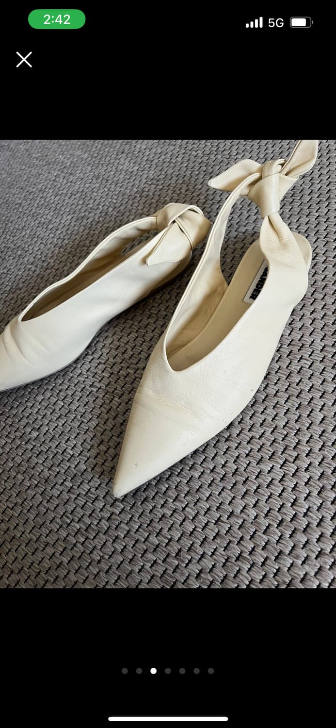 질샌더 발레리나 플랫슈즈 ecru 36 상품이미지3