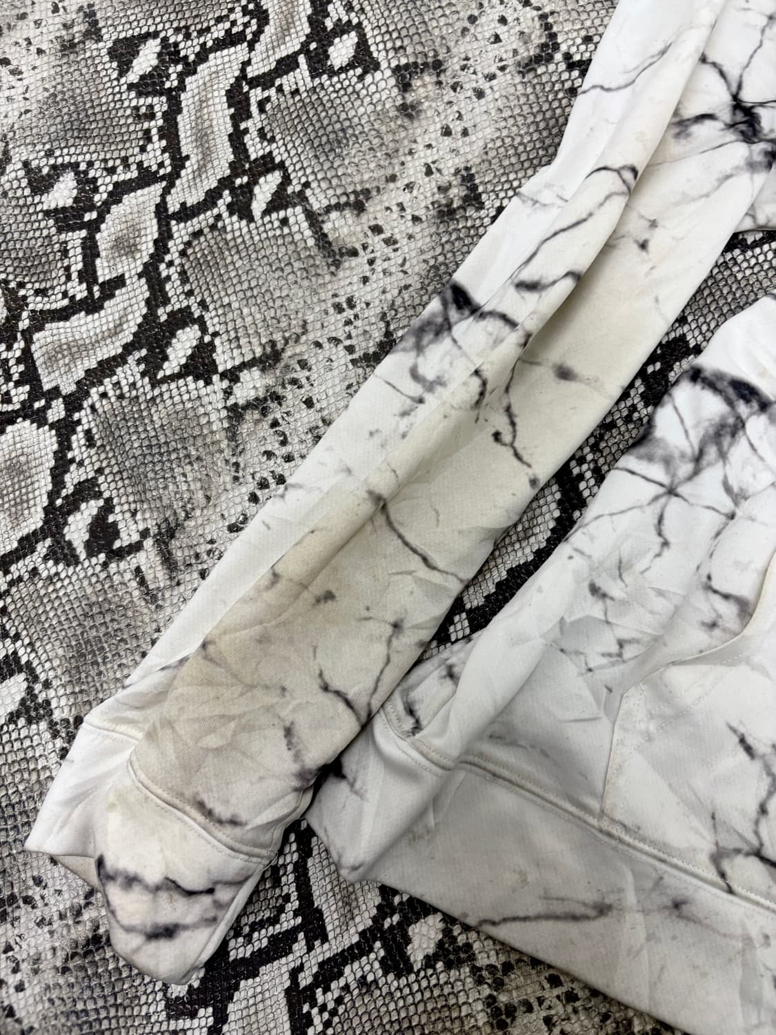 “Vintage” lightning Print White Hooded Z 상품이미지7