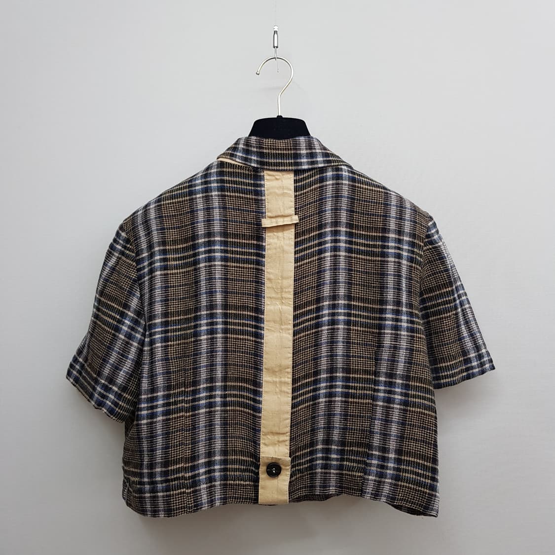 더일마(the ilma) 체크 린넨 크롭 반팔 자켓 F사이즈 상품이미지4