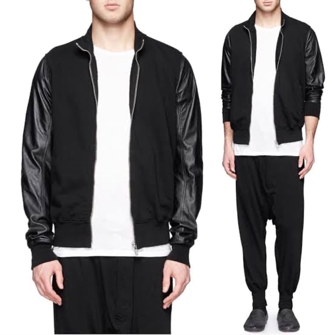 릭오웬스 14FW 다크쉐도우 몰리노 레더 슬리브 사선 자켓 상품이미지9