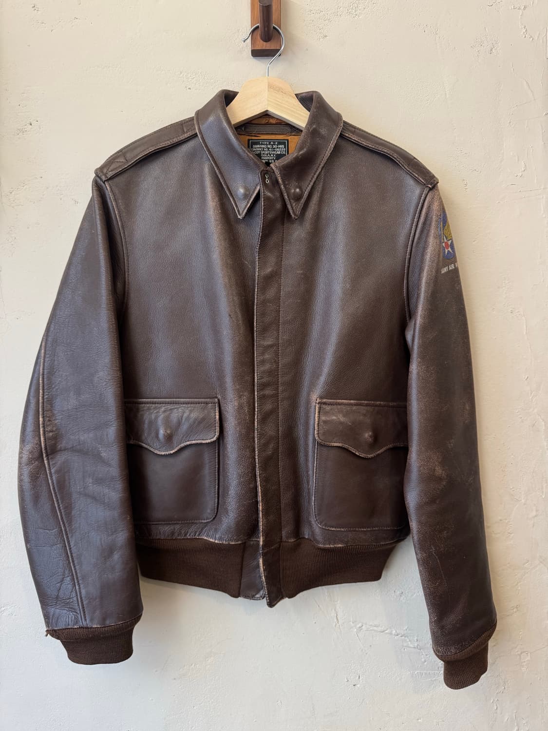 구 리얼 맥코이 A-2 레더 자켓 38(실측40) 상품이미지1