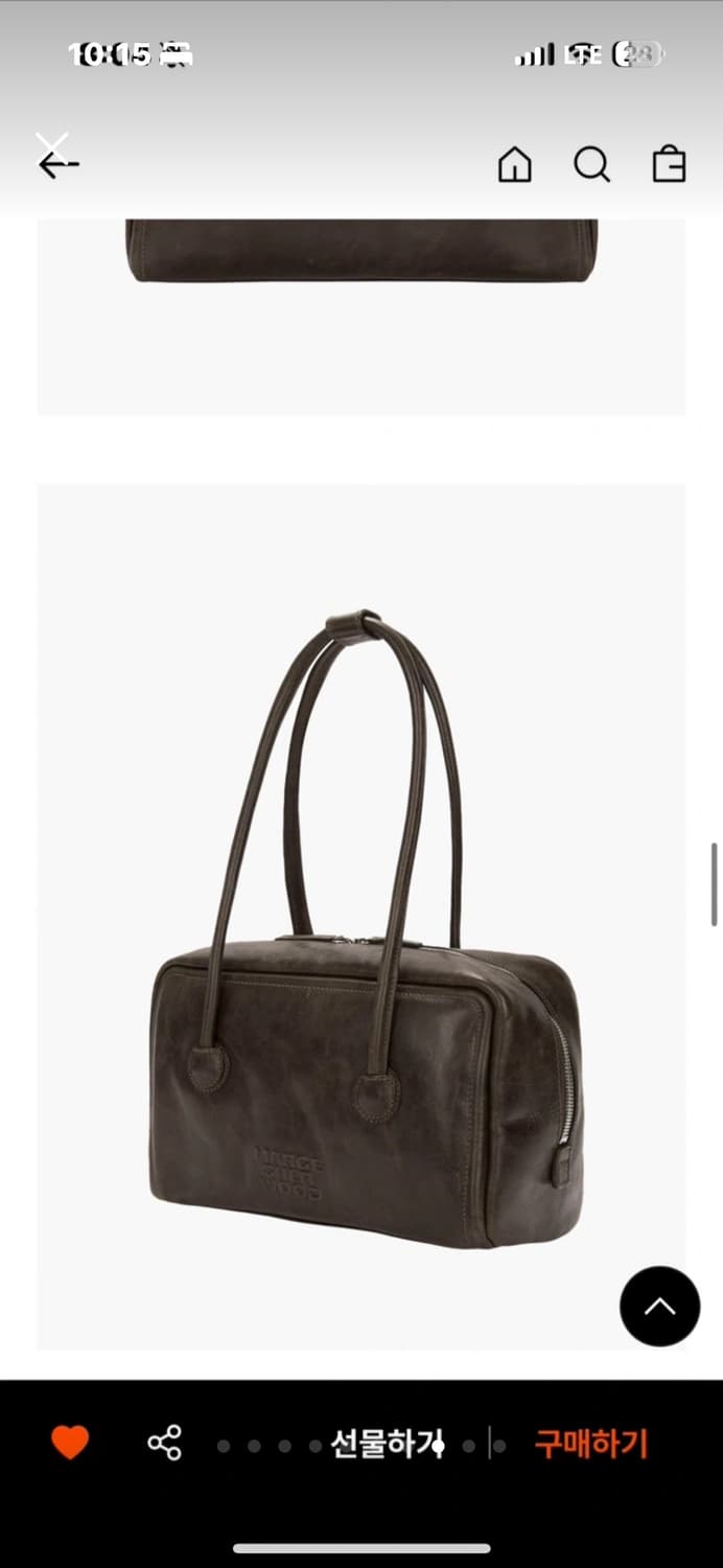 마지셔우드 소프트 보스턴백 워시드브라운 상품이미지3