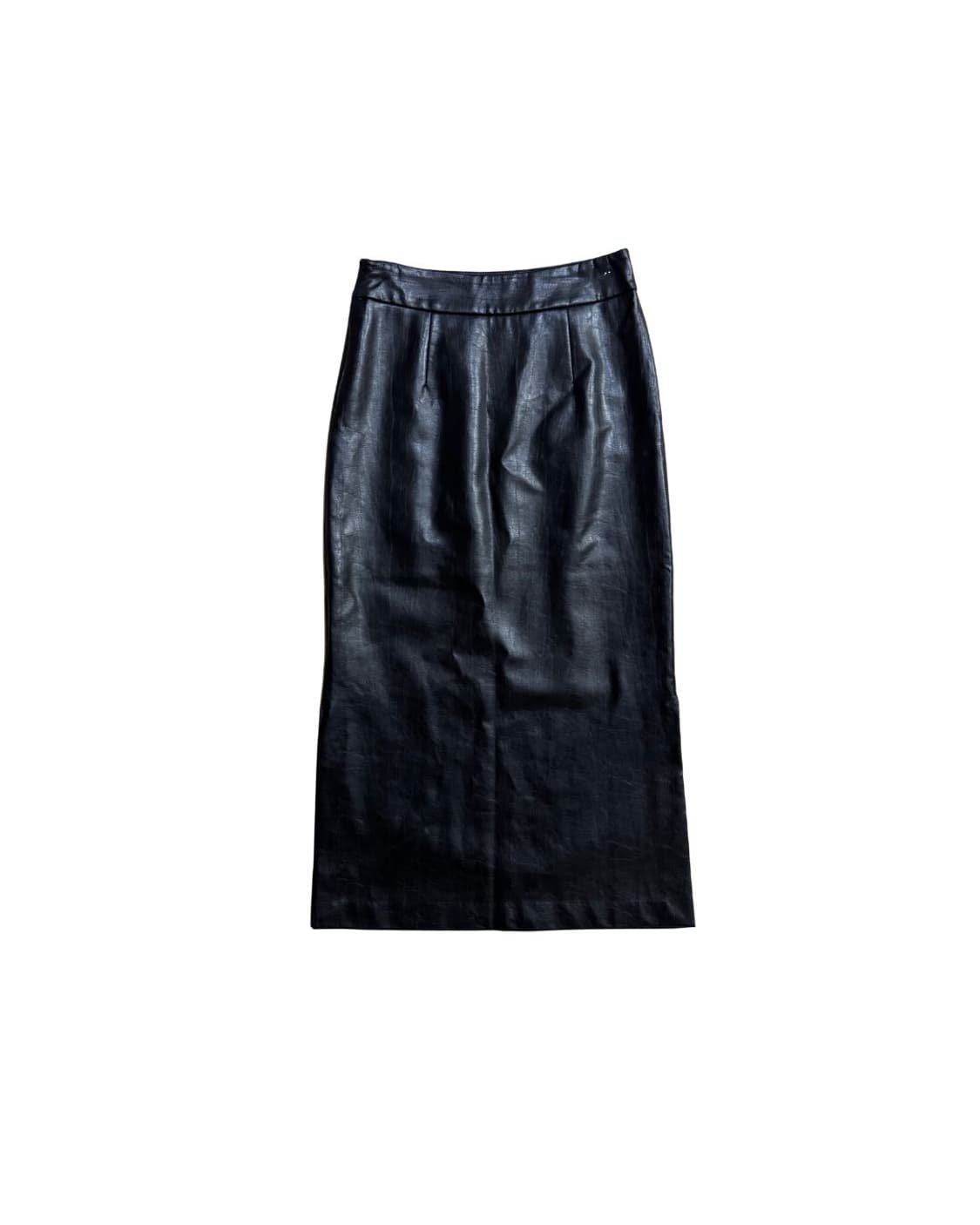 Black leather skirt 상품이미지1