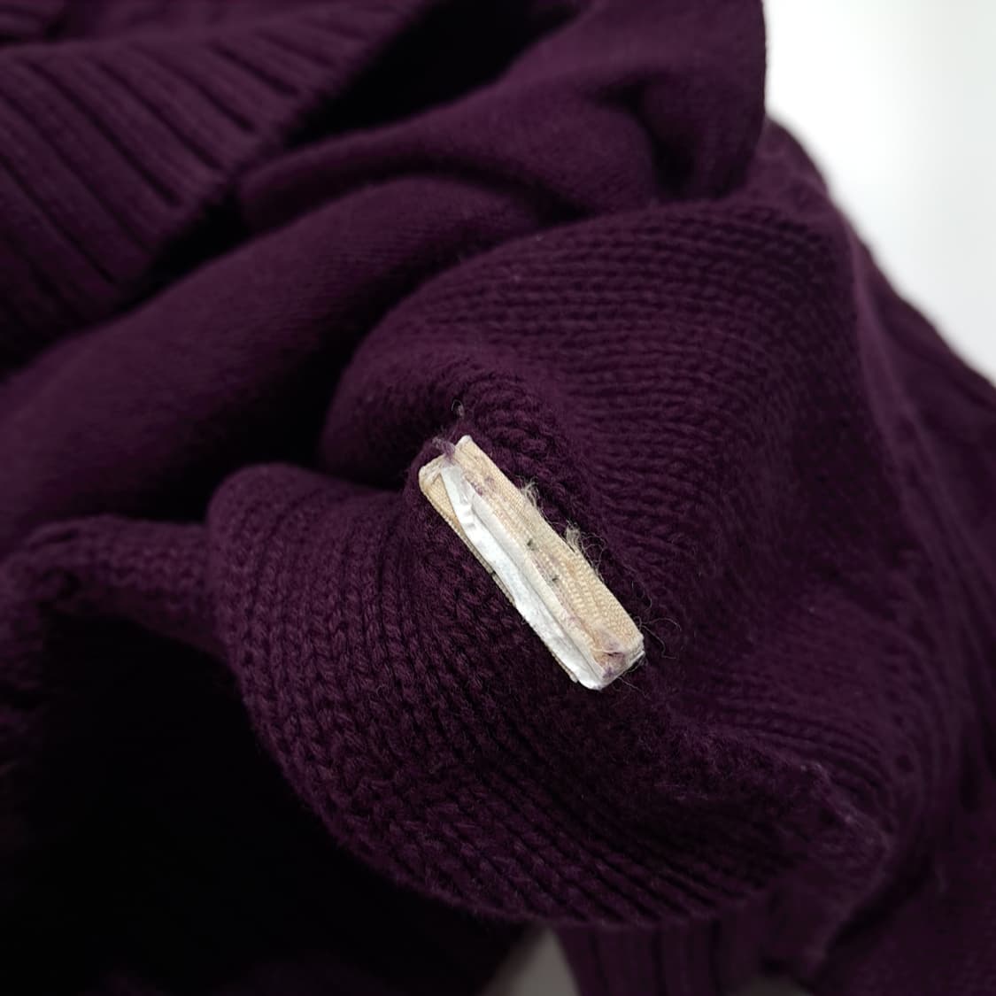 CL307 M 엘엘빈 00s 케이블 후드 집업 다크퍼플 니트 스웨터 상품이미지5