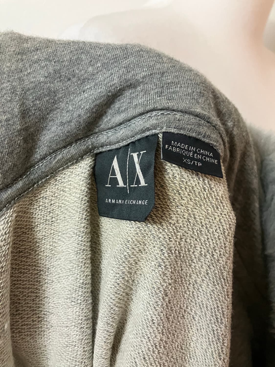 아르마니 익스체인지 퍼 후드집업 y2k xs사이즈 상품이미지6