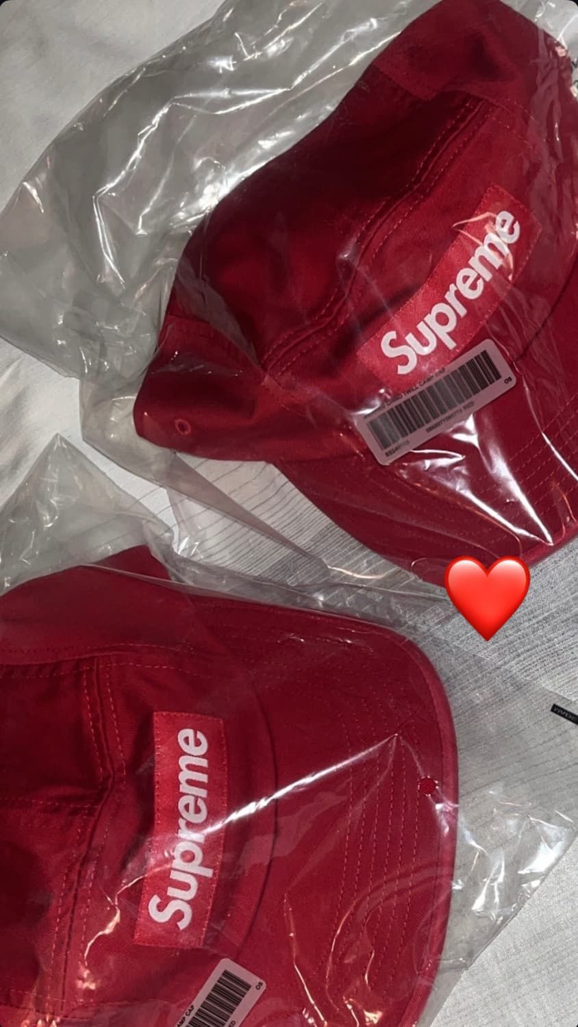 슈프림 워시드 치노 트윌 캠프캡 레드 - 24SS 상품이미지2