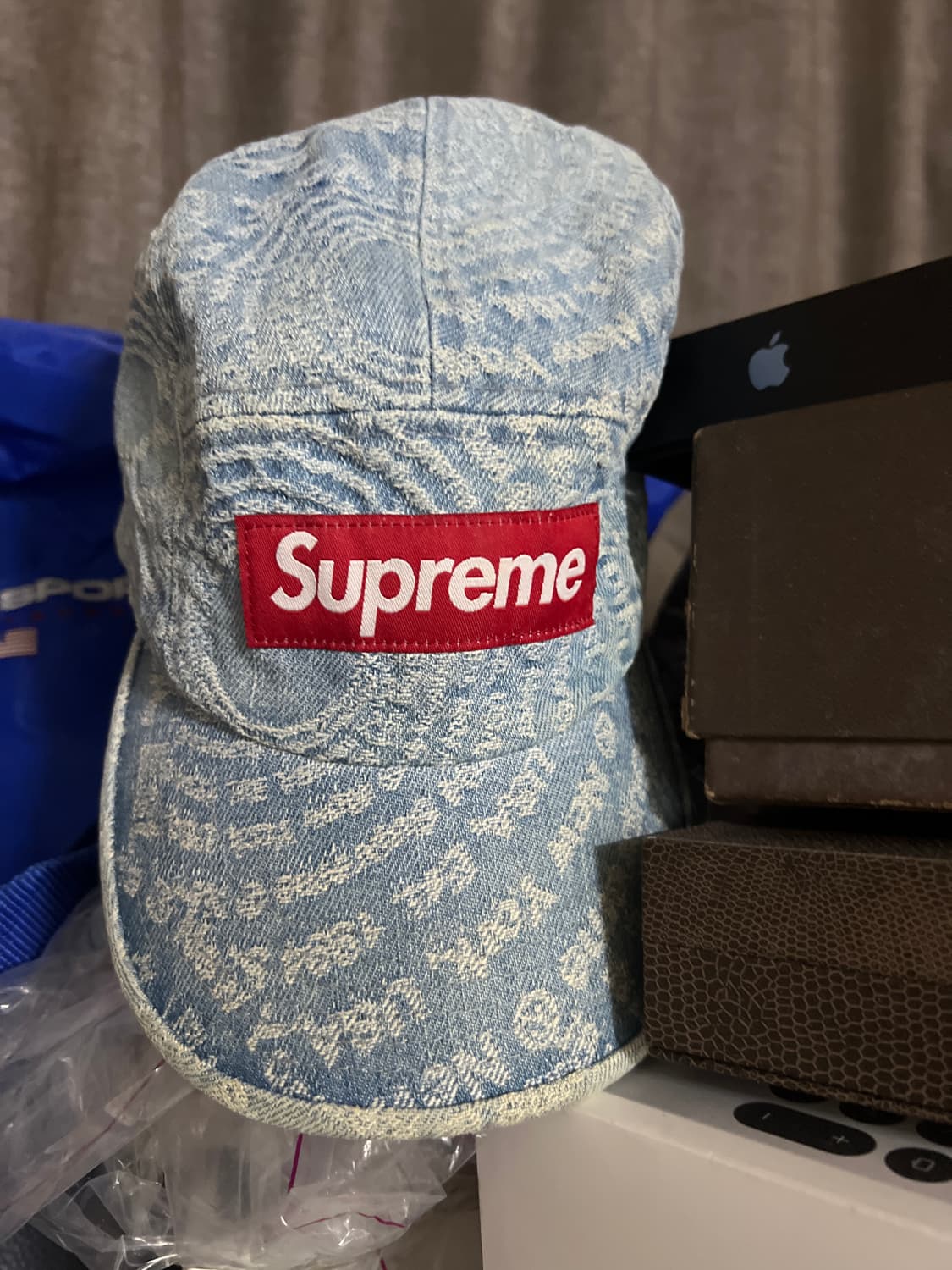 슈프림 데님 캠프캡 모자 상품이미지1