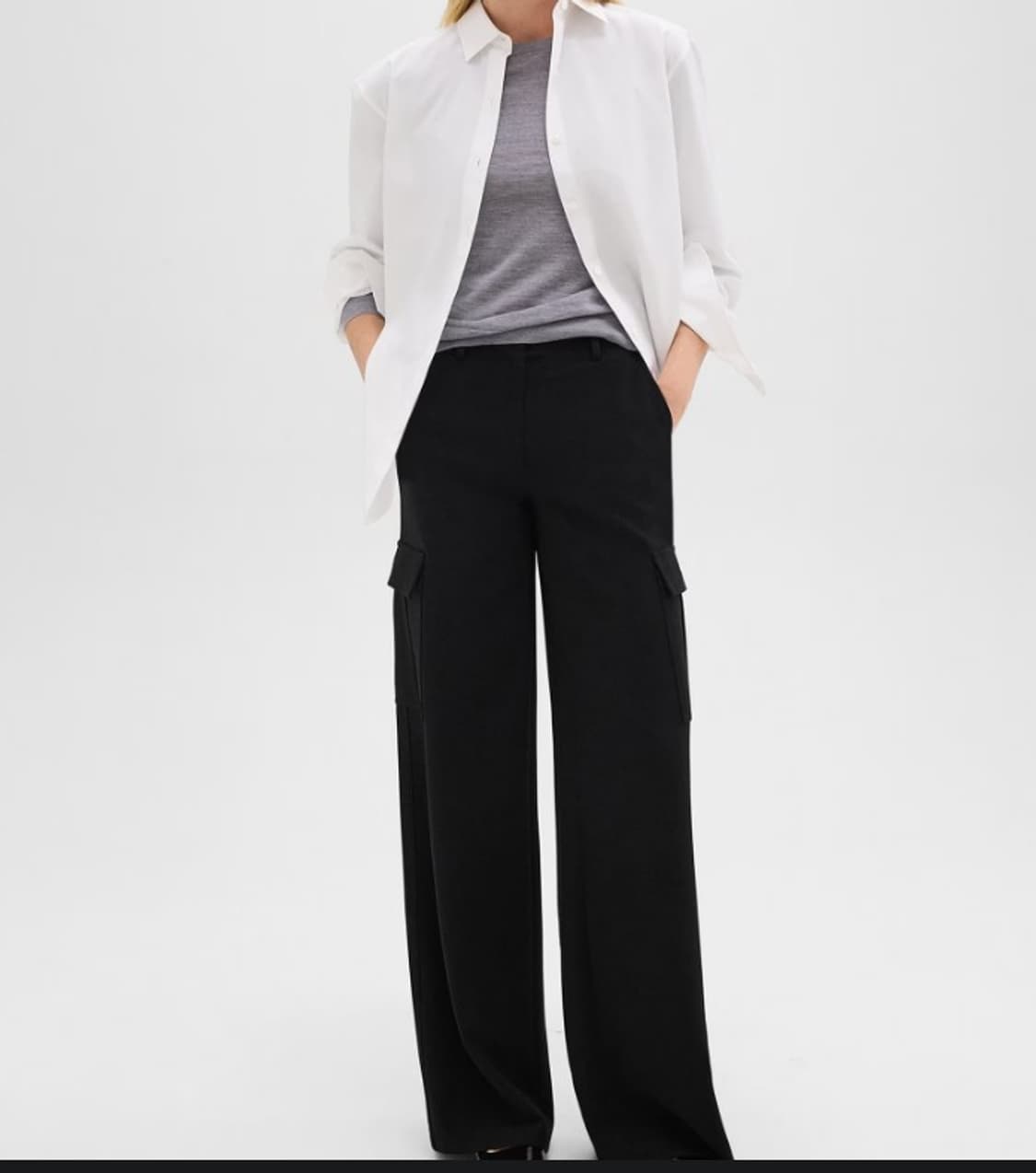 띠어리 애드미럴 크레이프 와이드 레크 카고 팬츠 상품이미지9