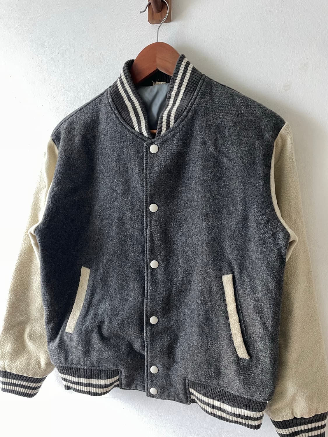 90's JPN Vintage Wool Gray Jacket 상품이미지3