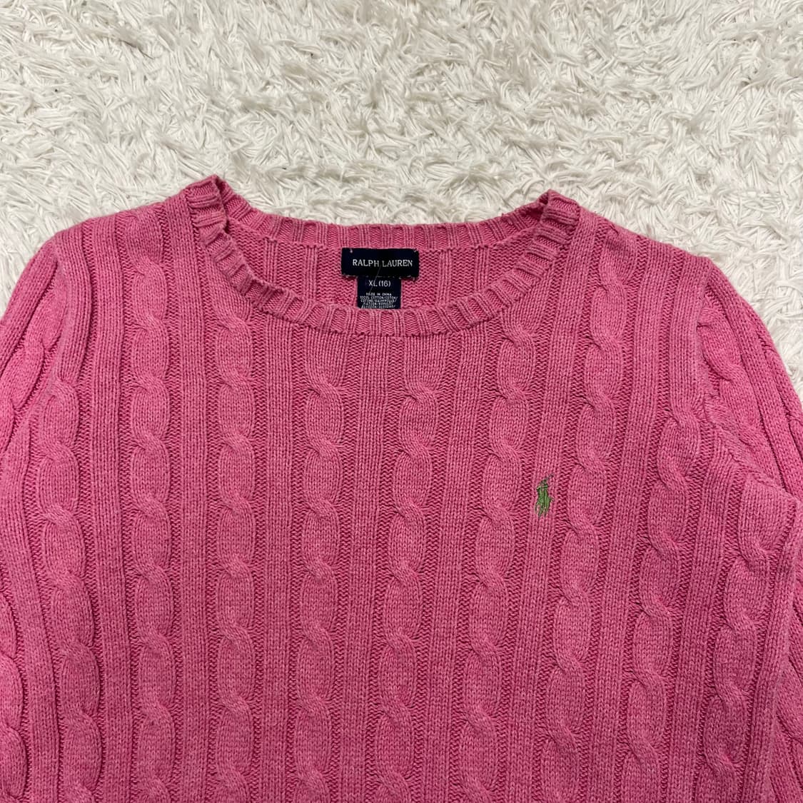 Polo Ralph Lauren pink cable knit 상품이미지5