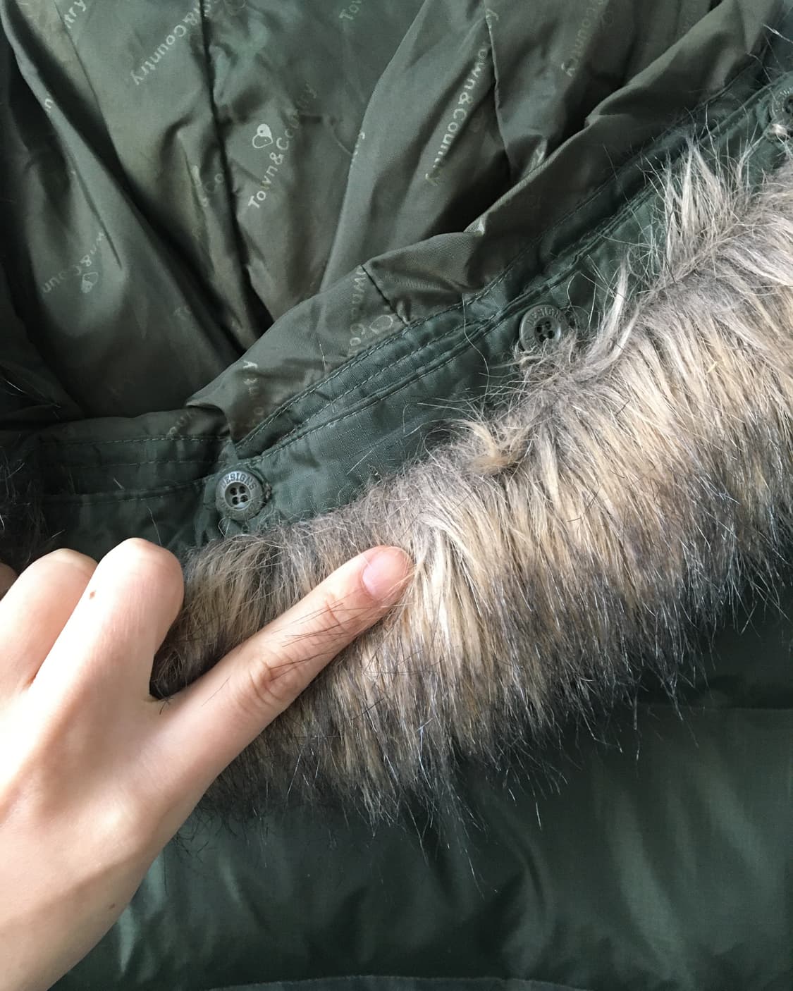 Fake fur hood jacket 상품이미지5