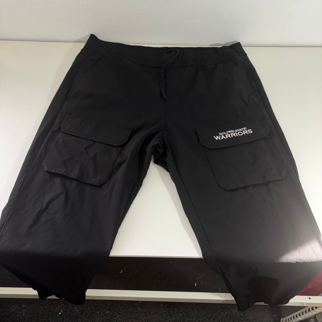 L-XL NBA 블랙 골든스테이트 나일론 조거팬츠 상품이미지2