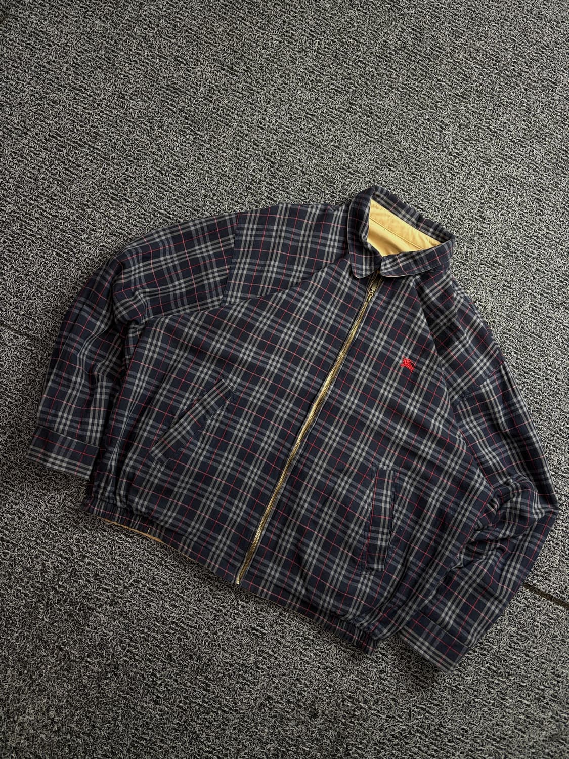 버버리 리버시블 타탄 체크 블루종 자켓 2267 상품이미지1