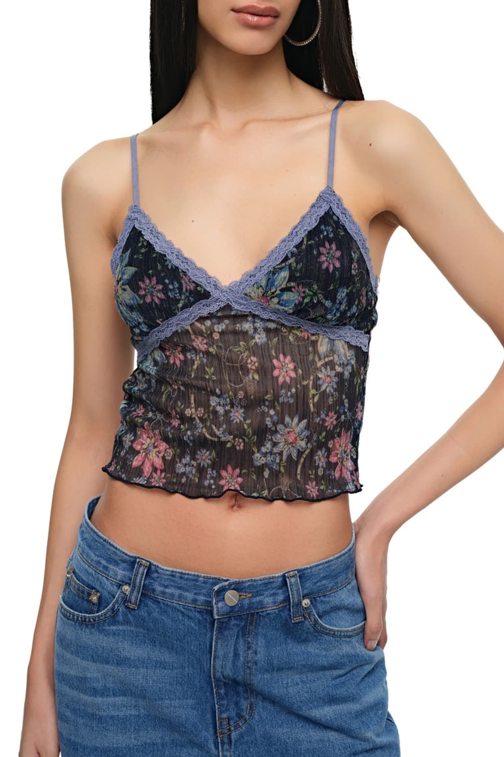 투머치택스 METALLIC FLORAL 03 LACE CAMI TOP ( 상품이미지2