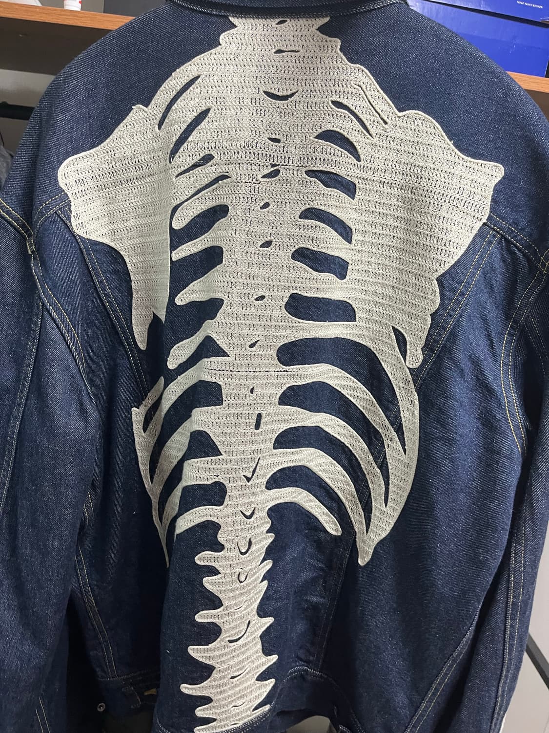 캐피탈 11.5oz 본 데님 자켓 인디고 상품이미지2