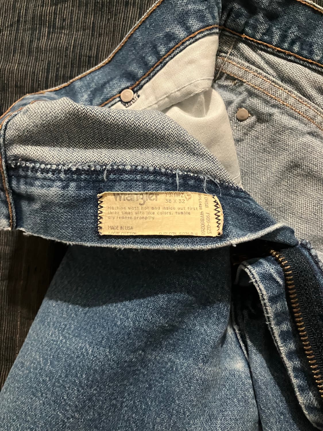 🇺🇸 80s USA 빈티지 랭글러 13MWZ 카우보이컷 데님 팬츠 상품이미지8