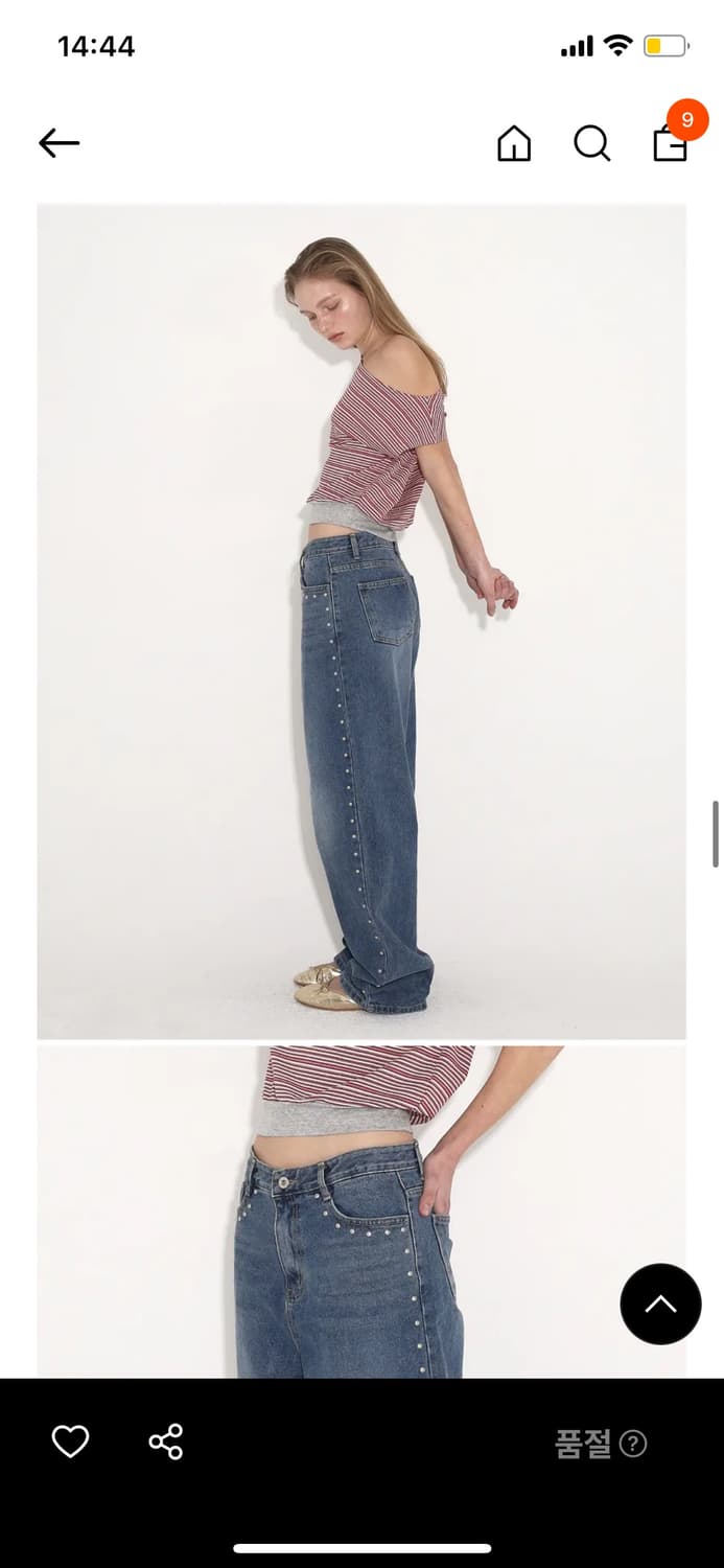 Polysooem 스터드 데님 STUDDED WASHED JEA 상품이미지3