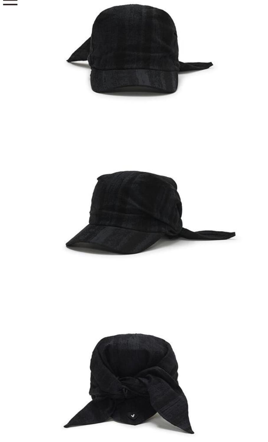 SCARF CAP_JACQUARD BLACK 상품이미지1