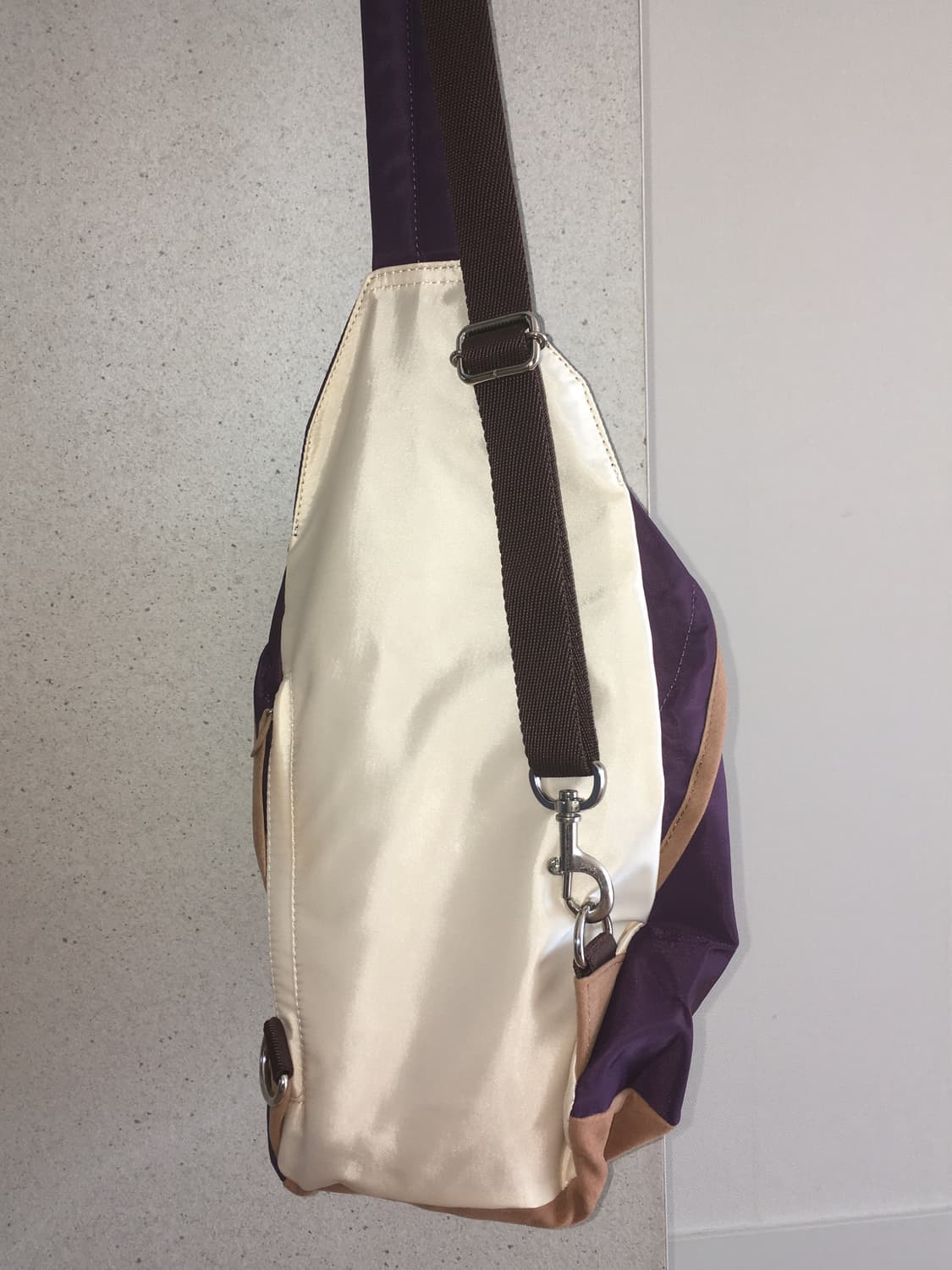 핀터레스트 도트 하트 새틴 슬링백 백팩 숄더백 라떼갸루 고프코어 상품이미지5