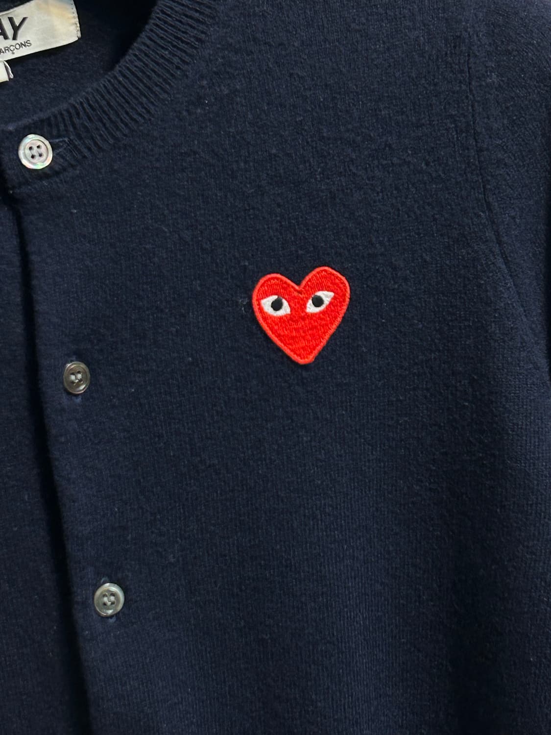 꼼데가르송 플레이 하트 울 가디건 상품이미지4