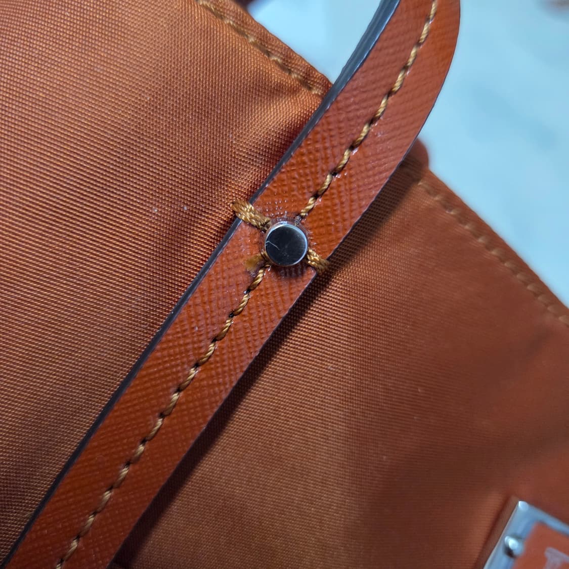 투미 보야져 오렌지 나일론 레더 트리밍 클래식 데일리 숄더 토트백 상품이미지7