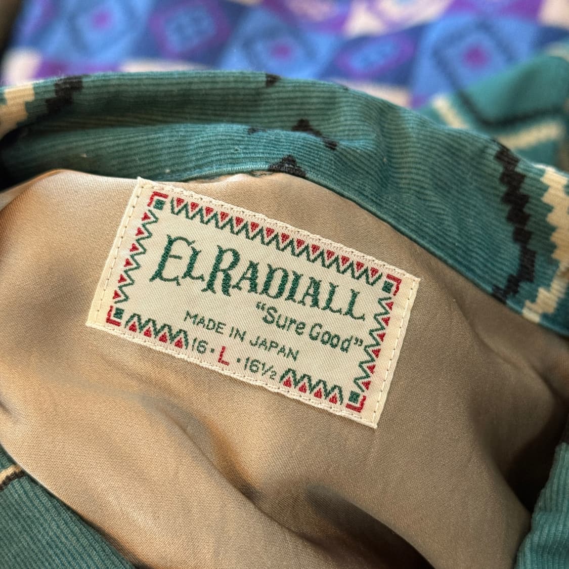 라디올 made in japan 코듀로이 에스닉 셔츠 상품이미지6