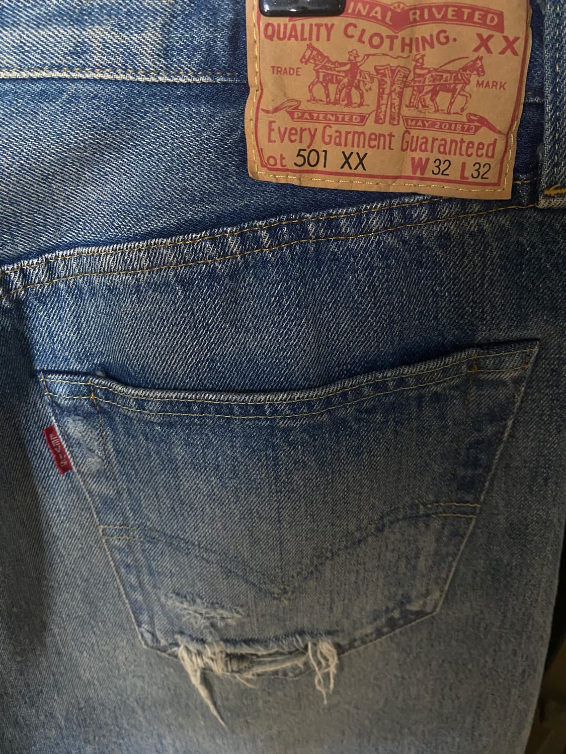 [32x32] 리바이스 LVC 1955 501 sutro 셀비지 데님진 상품이미지7