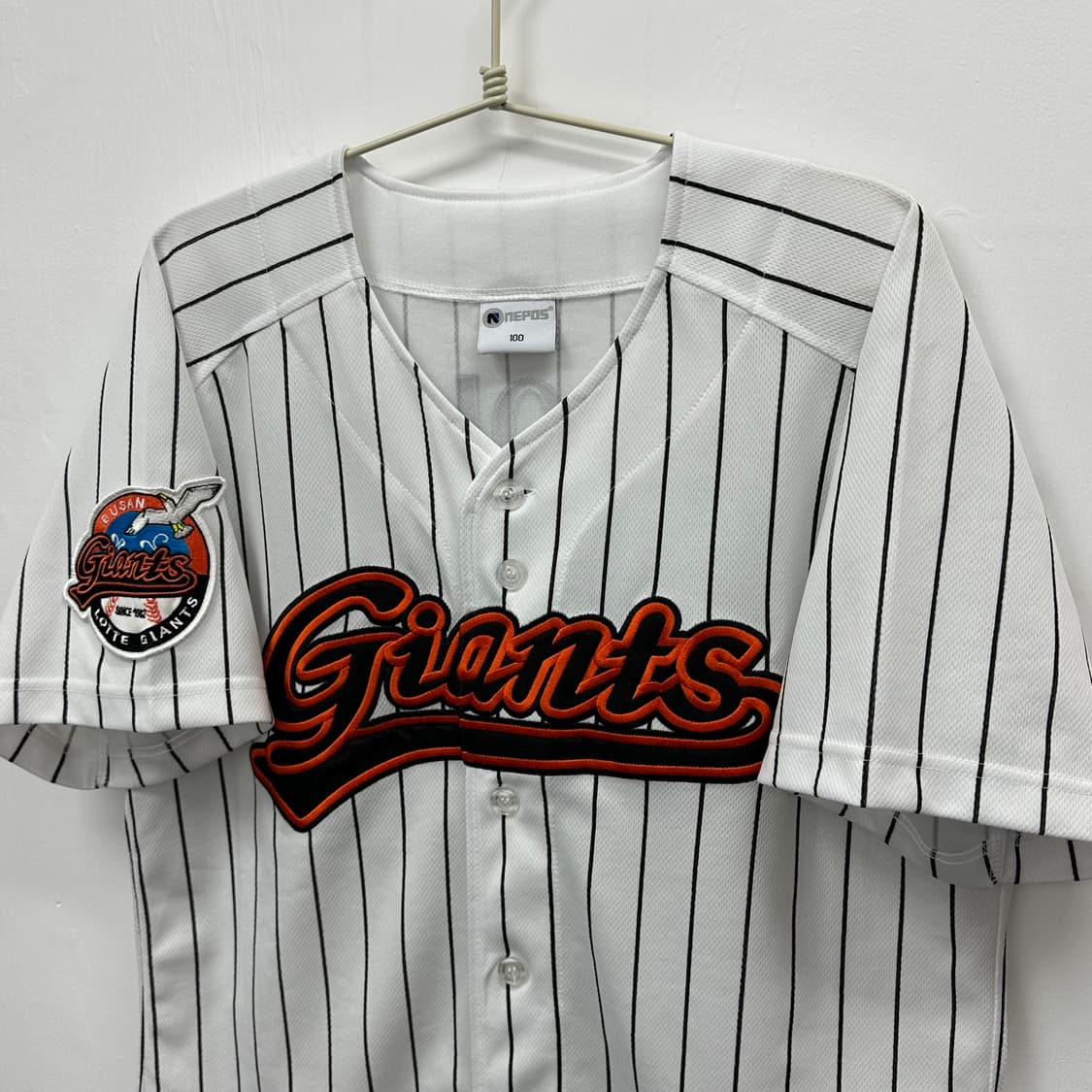 네포스 롯데자이언츠 스트라이프 손아섭 자수마킹 유니폼 100 상품이미지2