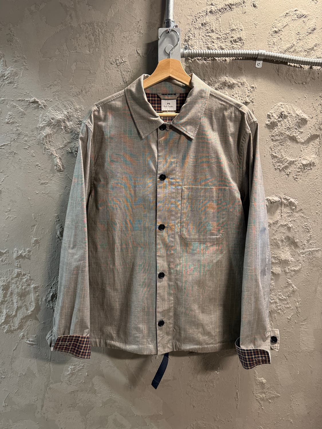 PS 폴 스미스 글렌체크 셔츠 자켓 그레이 L 상품이미지1