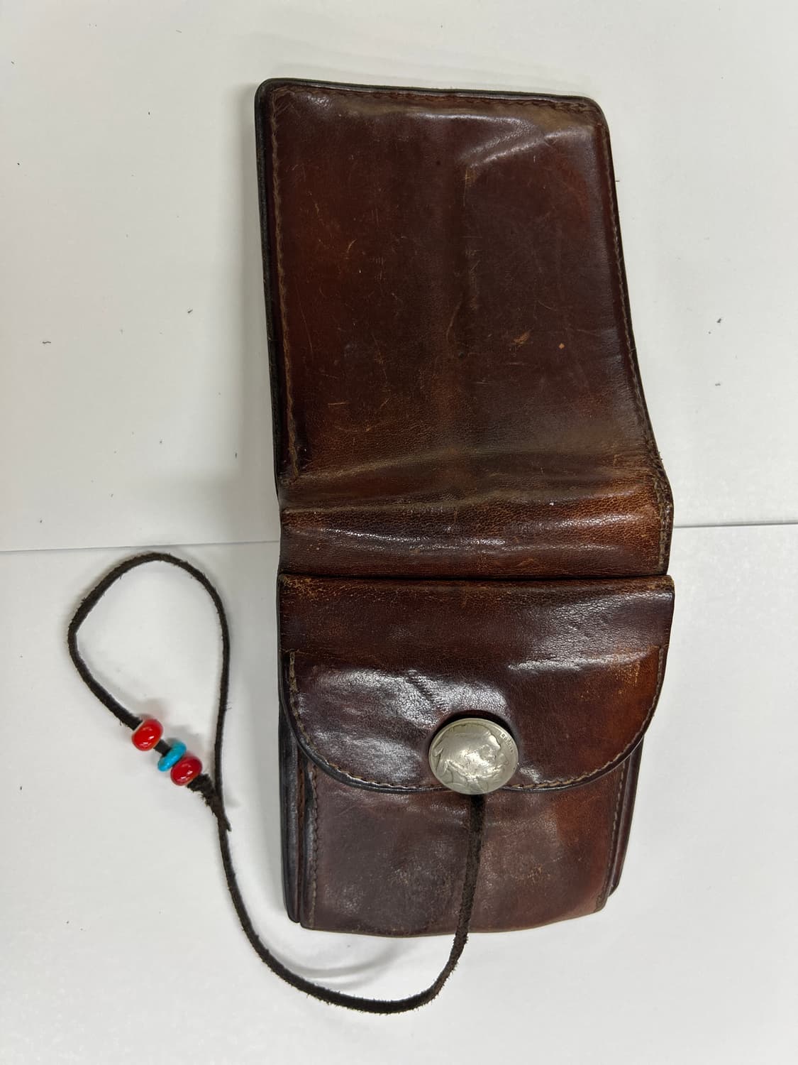 goros 고로스 새들레더 다크브라운 콘초 반지갑 상품이미지8