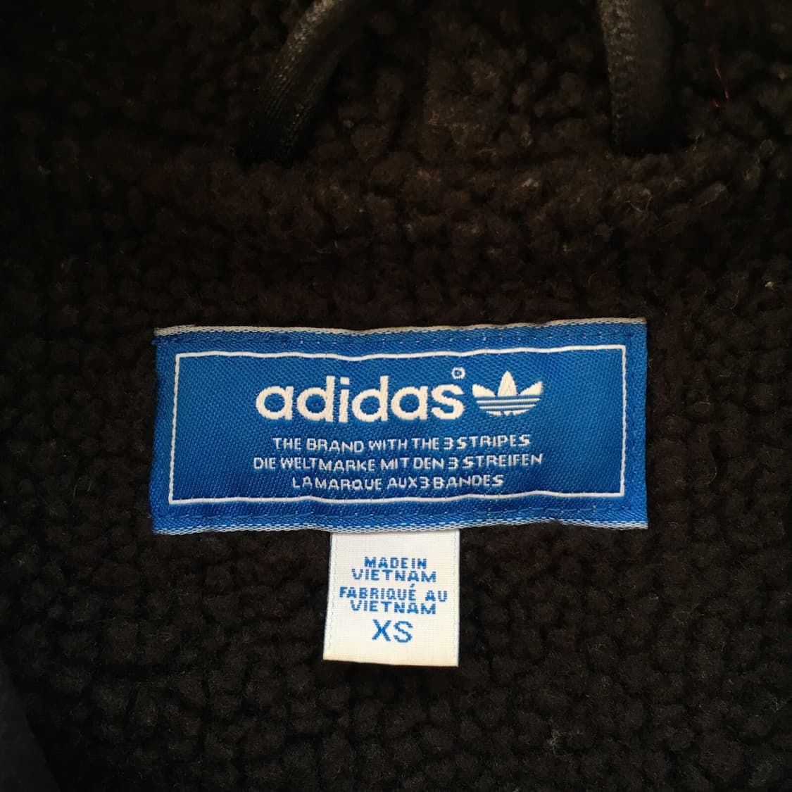 레어 아디다스 칠레 62 쉐르파 후드 트랙 자켓 블랙 XS 상품이미지6