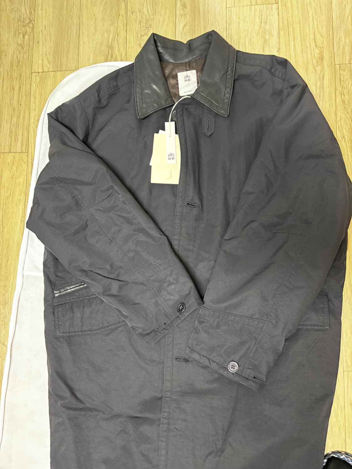 (2)폴리테루 패디드 벌룬코트 블랙 상품이미지2