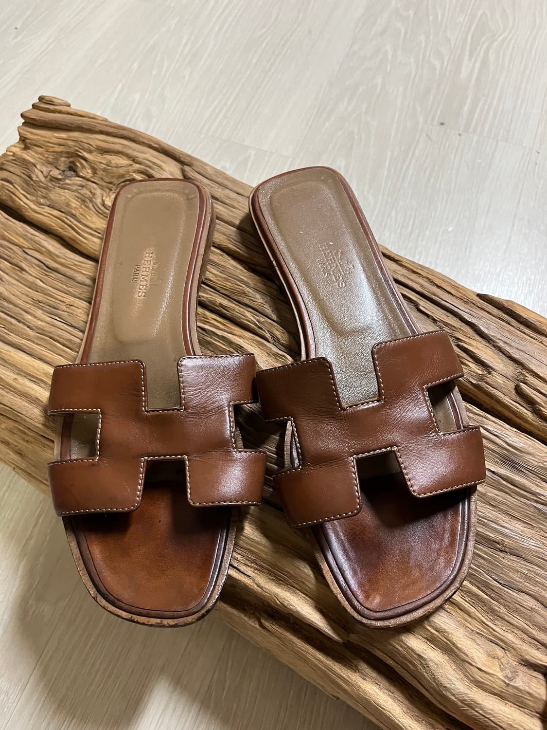 에르메스 오란 골드 샌들 슬리퍼 상품이미지3