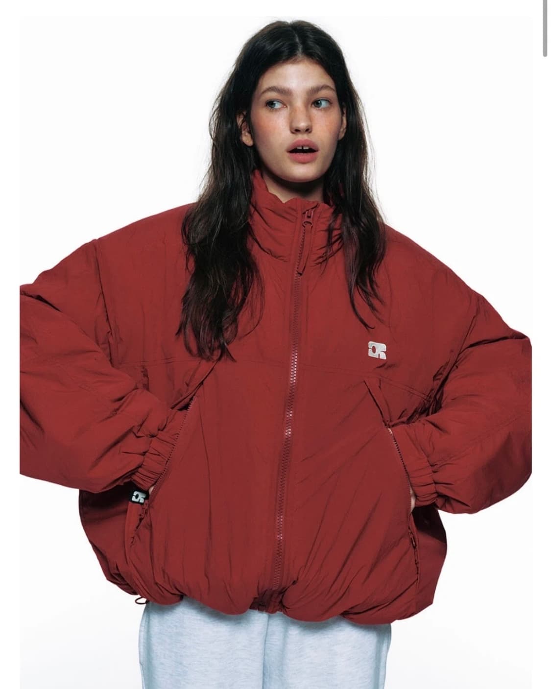 센토르 오버사이즈 패딩 점퍼 레드 상품이미지1