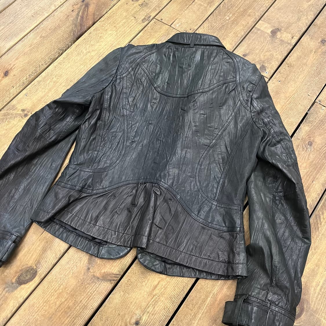 양가죽 플리츠 자켓 상품이미지2