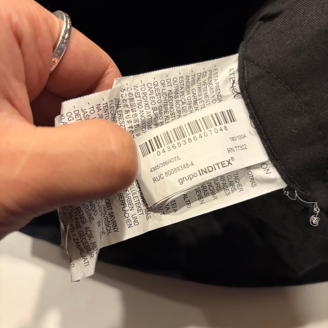 [L] 자라 워크 자켓 워싱 후드 집업 블랙 점퍼 D416 상품이미지6