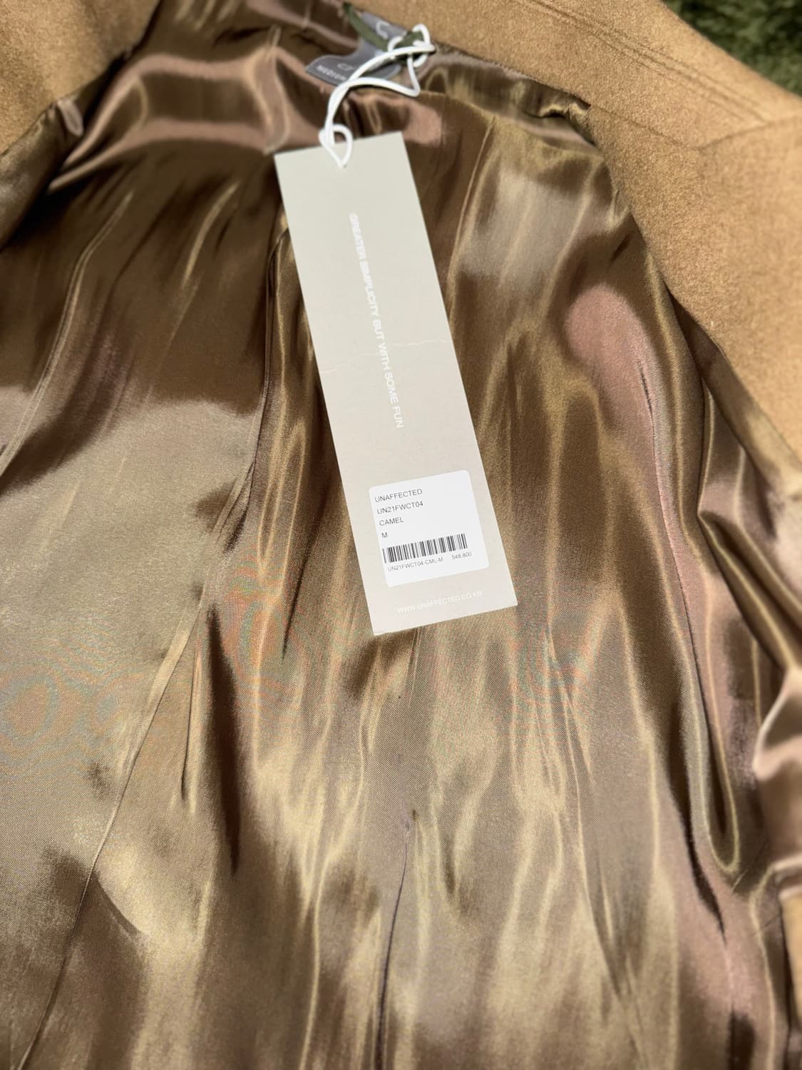 [M] 언어펙티드 21FW 오버사이즈드 더블 브레스티드 코트 카멜 상품이미지7